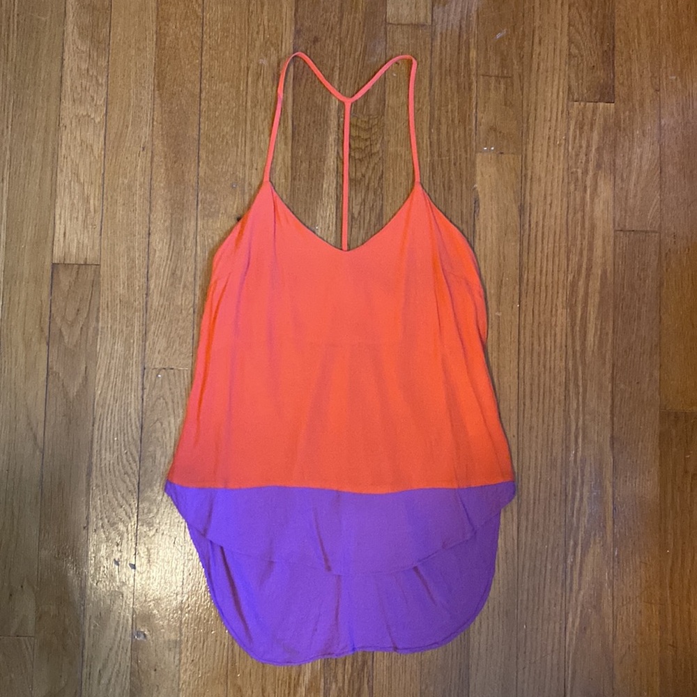 Line & Dot Color Block Top - image 1